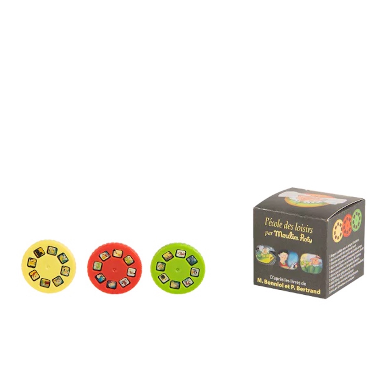 Boîte de 3 disques pour lampe Cornebidouille ECOLE DES LOISIRS Moulin Roty