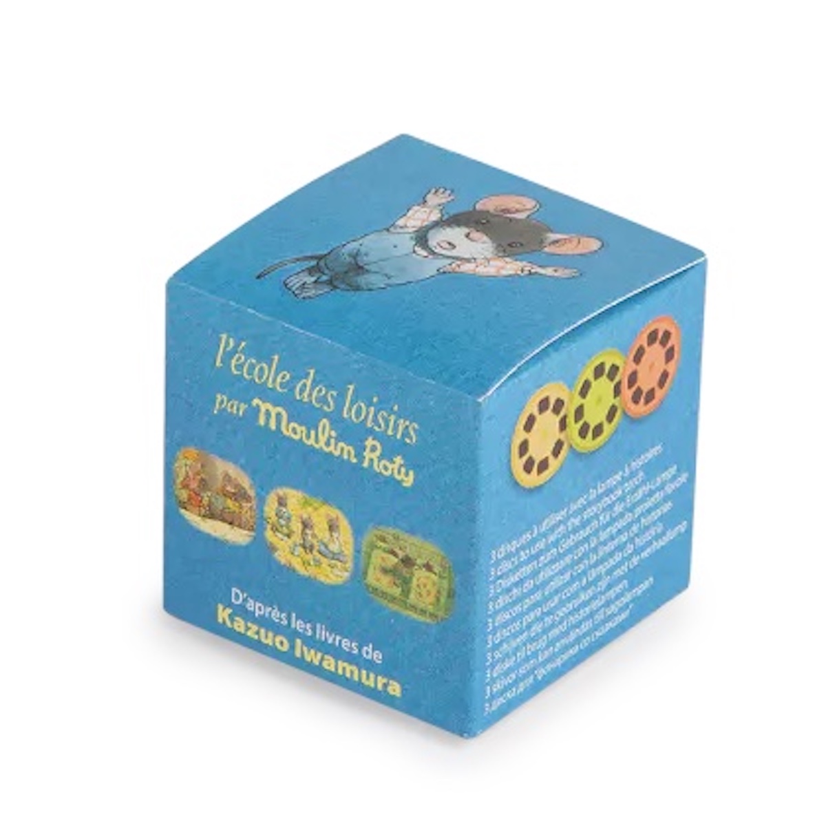 Boîte de 3 disques pour lampe La famille souris ECOLE DES LOISIRS Moulin Roty
