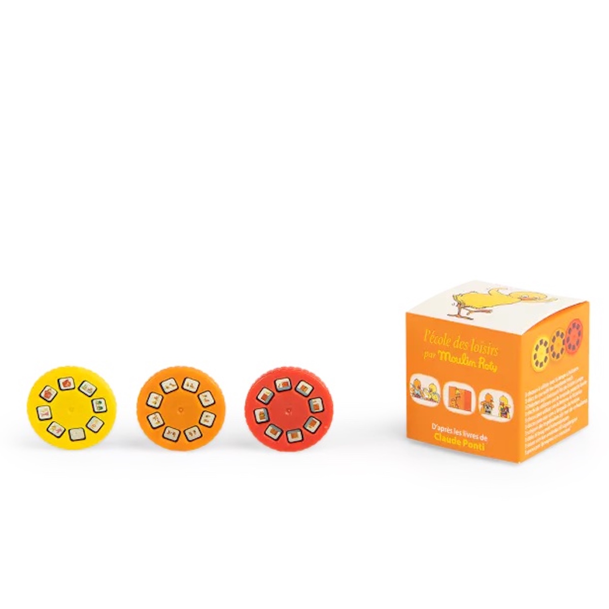 Boîte de 3 disques pour lampe Tromboline et Foulbazar ECOLE DES LOISIRS Moulin Roty