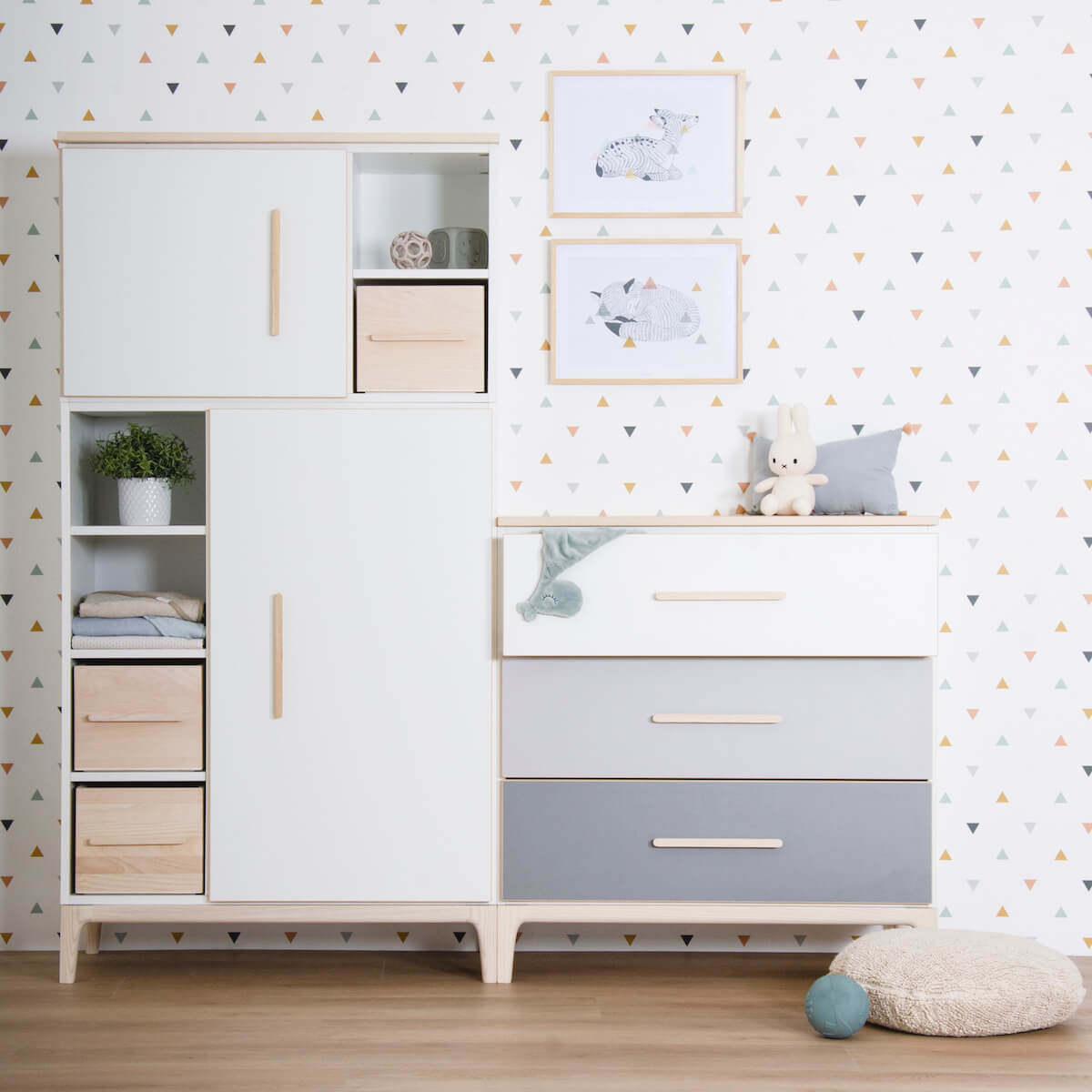 Boîte de rangement NADO Retro finition frêne