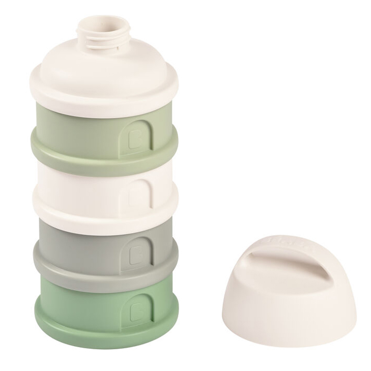 Boîte doseuse 4 compartiments Beaba Cotton white Sage green