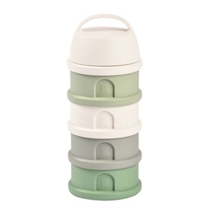 Boîte doseuse 4 compartiments Beaba Cotton white Sage green