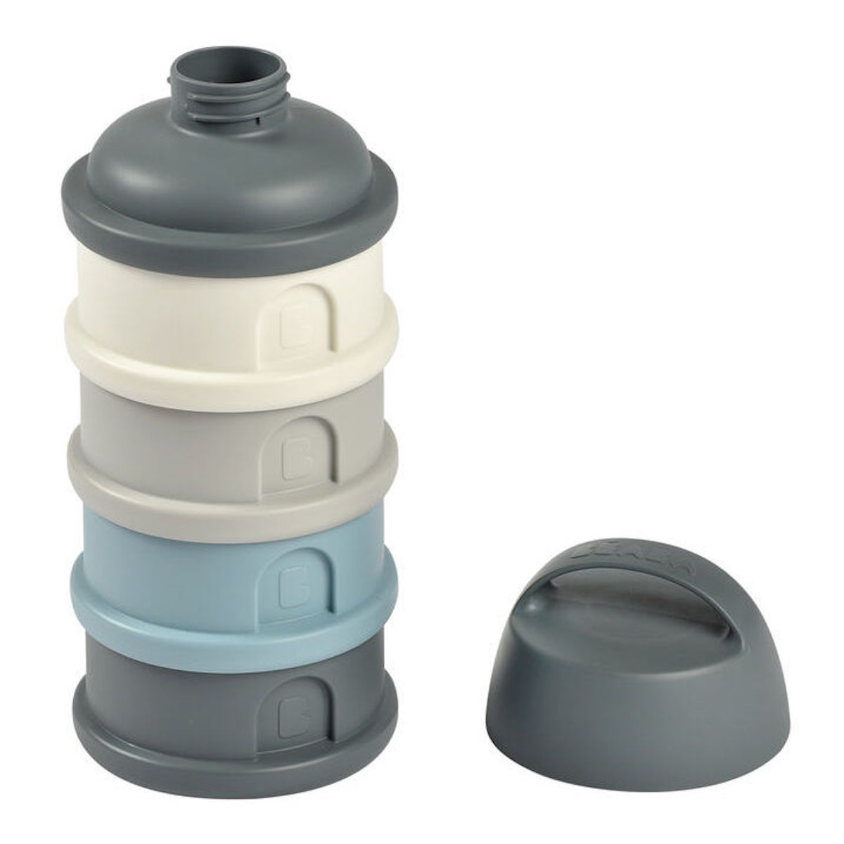 Boîte doseuse 4 compartiments Beaba Mineral grey blue