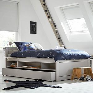 Boîte rangement lit stockage 90/120cm Lifetime gris