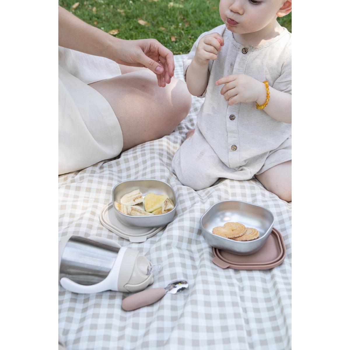 Boîtes repas inox multi-usage x3 Beaba Natural set