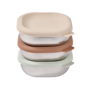 Boîtes repas inox multi-usage x3 Beaba Natural set