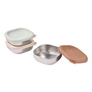 Boîtes repas inox multi-usage x3 Beaba Natural set