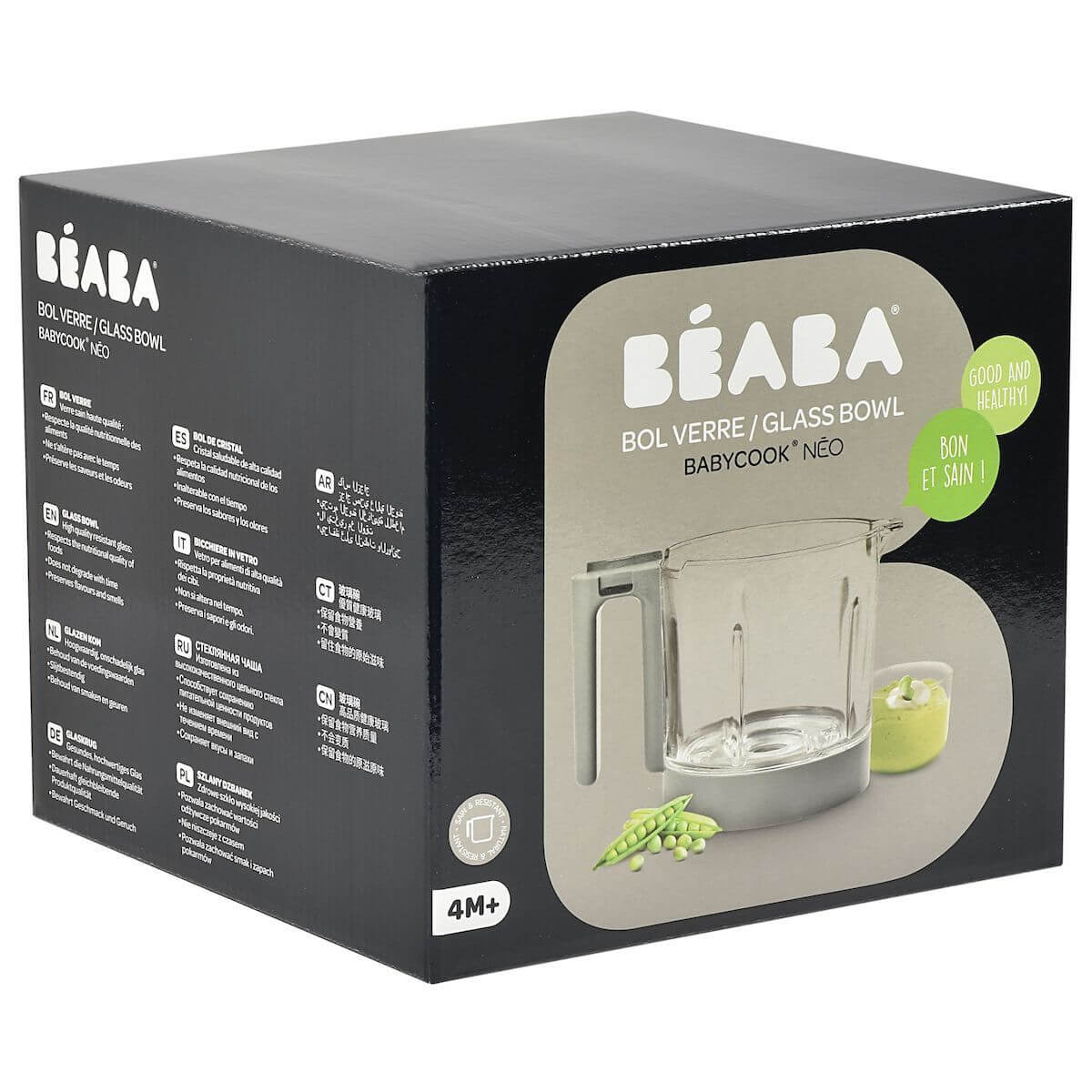 Bol en verre-cuiseur vapeur BABYCOOK Beaba Neo grey