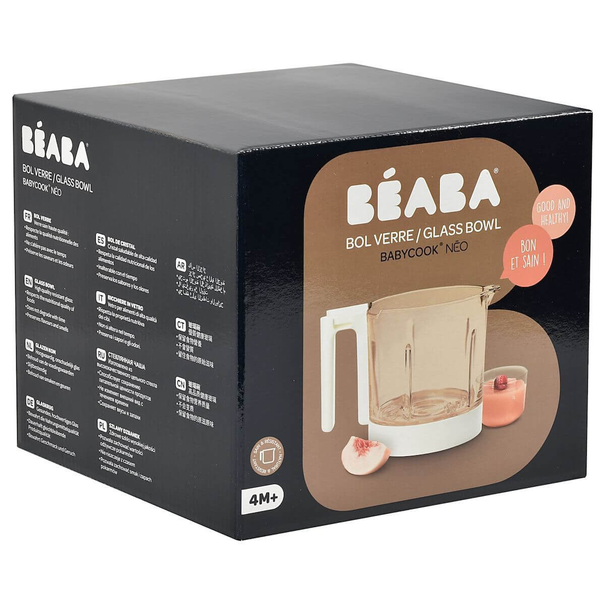 Bol en verre-cuiseur vapeur BABYCOOK Beaba Neo white