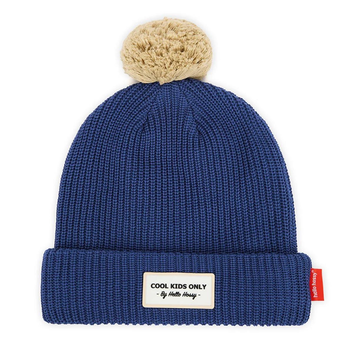 Bonnet Color Block Night 2-5a Hello Hossy bleu fonce beige
