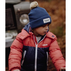 Bonnet Color Block Night 9-18m Hello Hossy bleu fonce beige