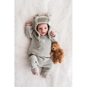 Bonnet TEDDY T3 ESKIMO Babyshower suede dune
