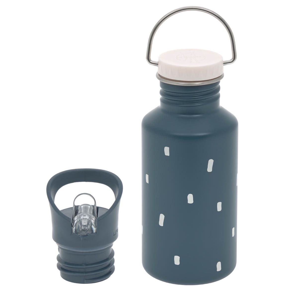 Bottle Stainless Steel Happy Prints midnight blue Laessig