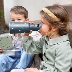 Bottle Stainless Steel Happy Prints midnight blue Laessig