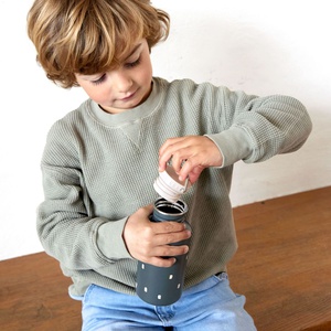 Bottle Stainless Steel Happy Prints midnight blue Laessig