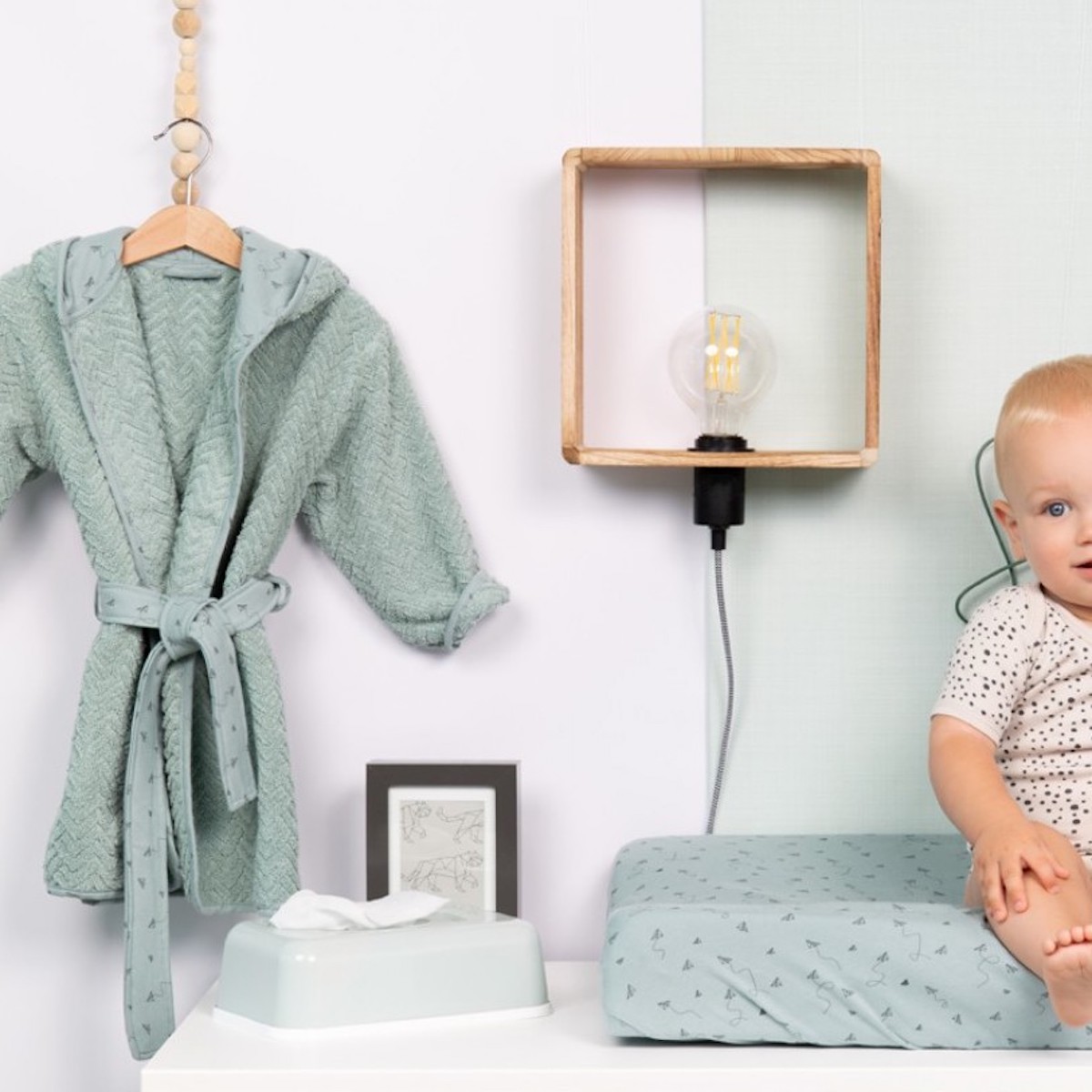 Brosse et peigne Bebejou Sky Green