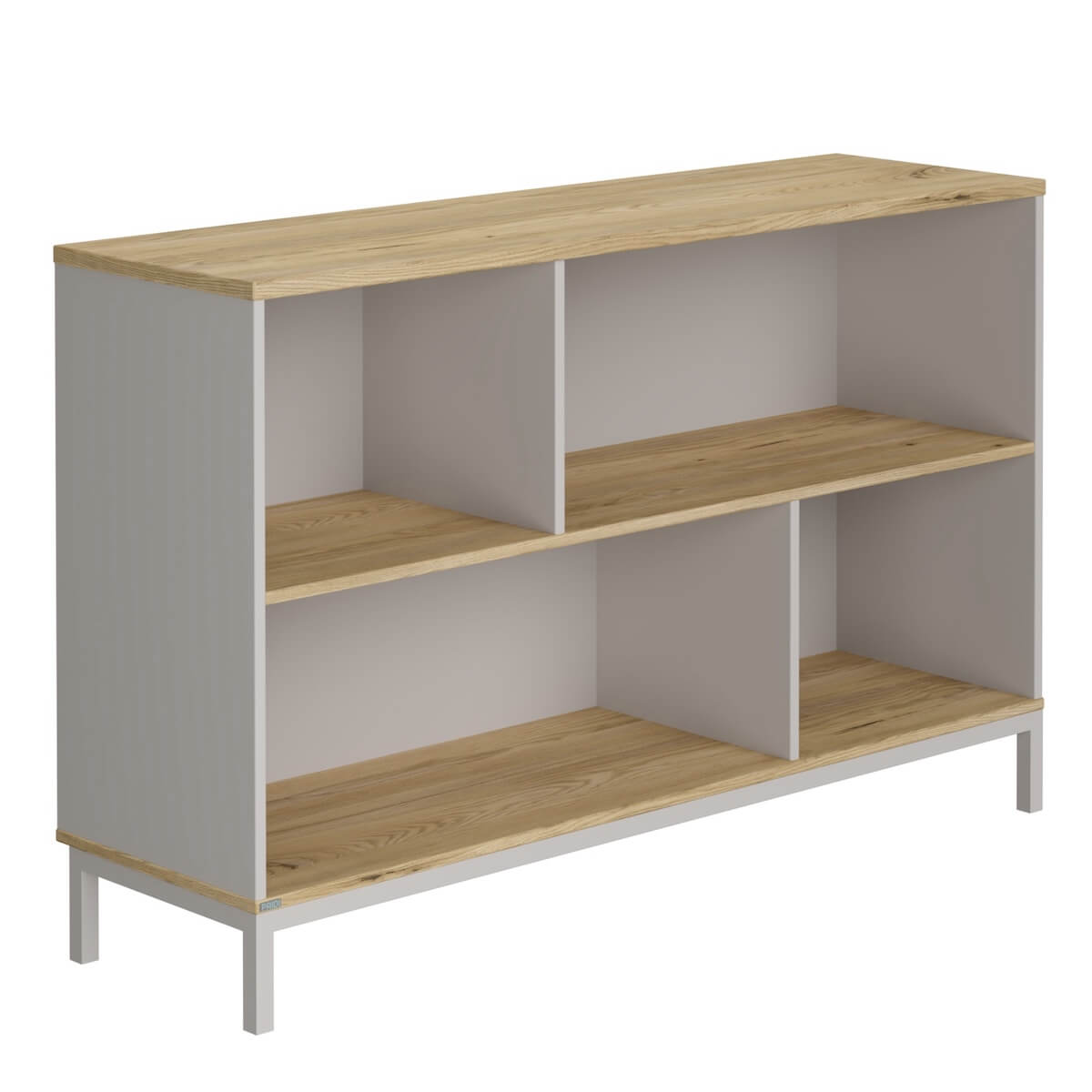 Buffet 4 compartiments ouverts BENNE Paidi Chêne Montana gris ardoise
