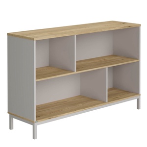 Buffet 4 compartiments ouverts BENNE Paidi Chêne Montana gris ardoise