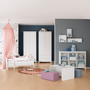 Buffet 6 compartiments ouverts OLLI Paidi blanc gris ardoise
