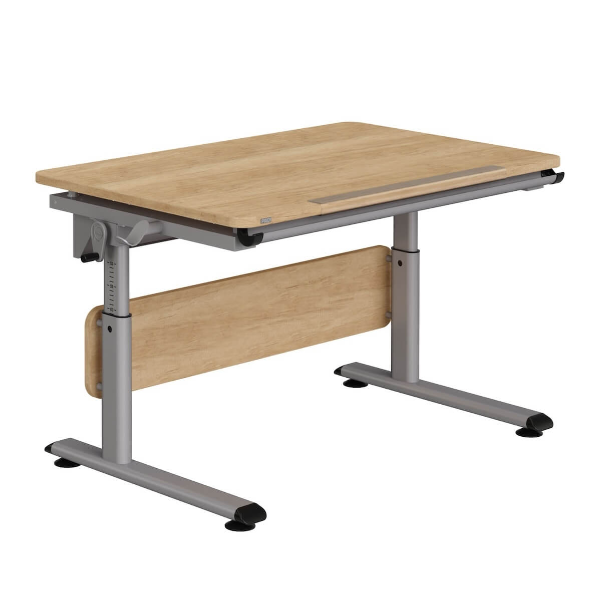 Bureau 105x70cm DIEGO Paidi Argent-chêne Nebraska