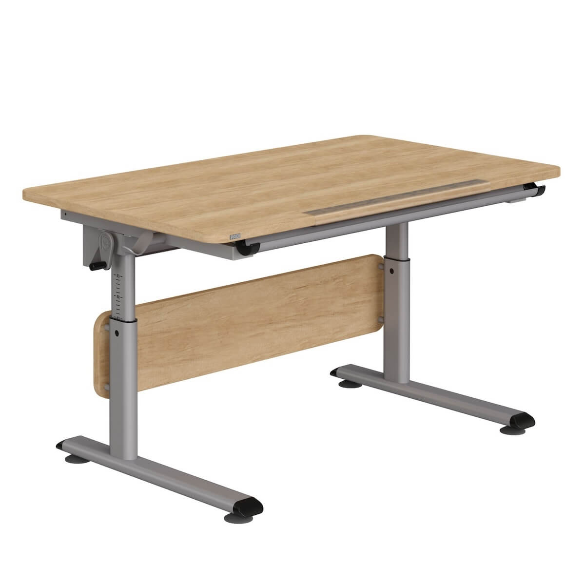 Bureau 120x70cm DIEGO Paidi Argent-chêne Nebraska