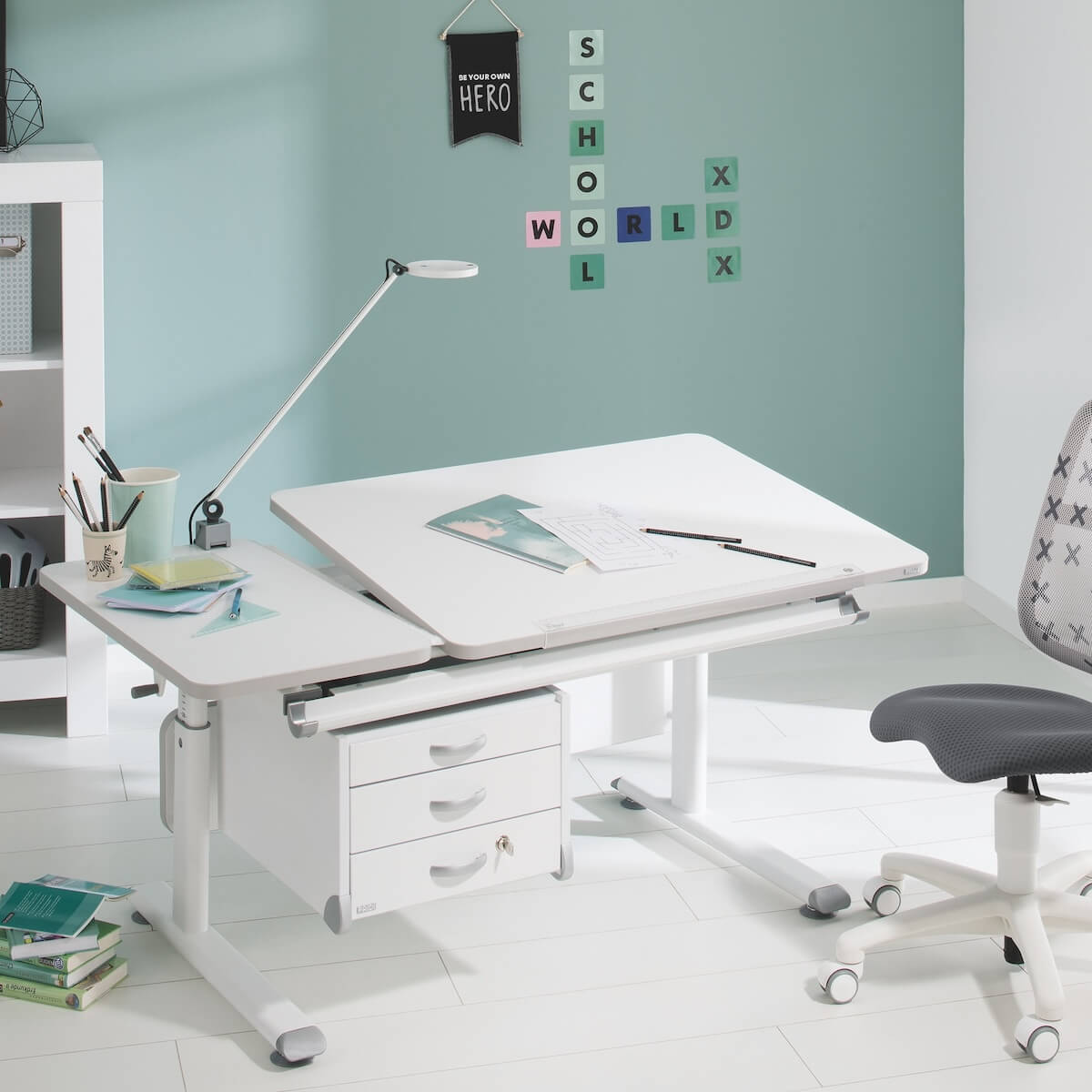 Bureau 130x70cm DIEGO GT Paidi Blanc