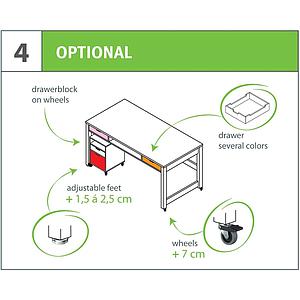 Bureau 140x60x76cm SYO Bopita blanc