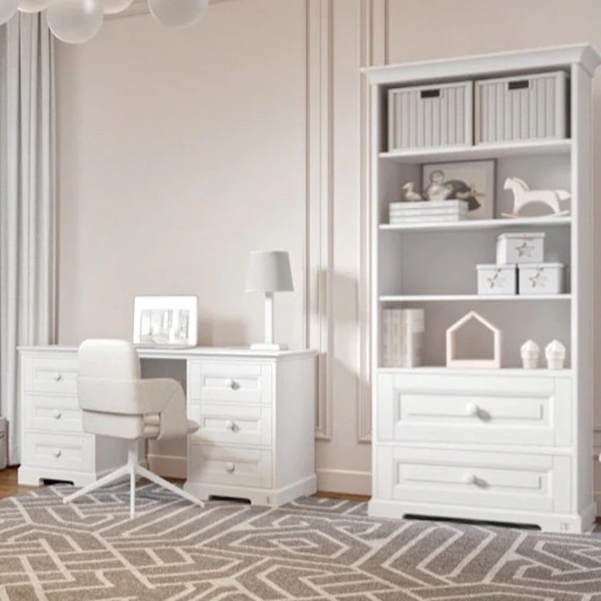 Bureau 6 tiroirs ROYAL Lui e Lei