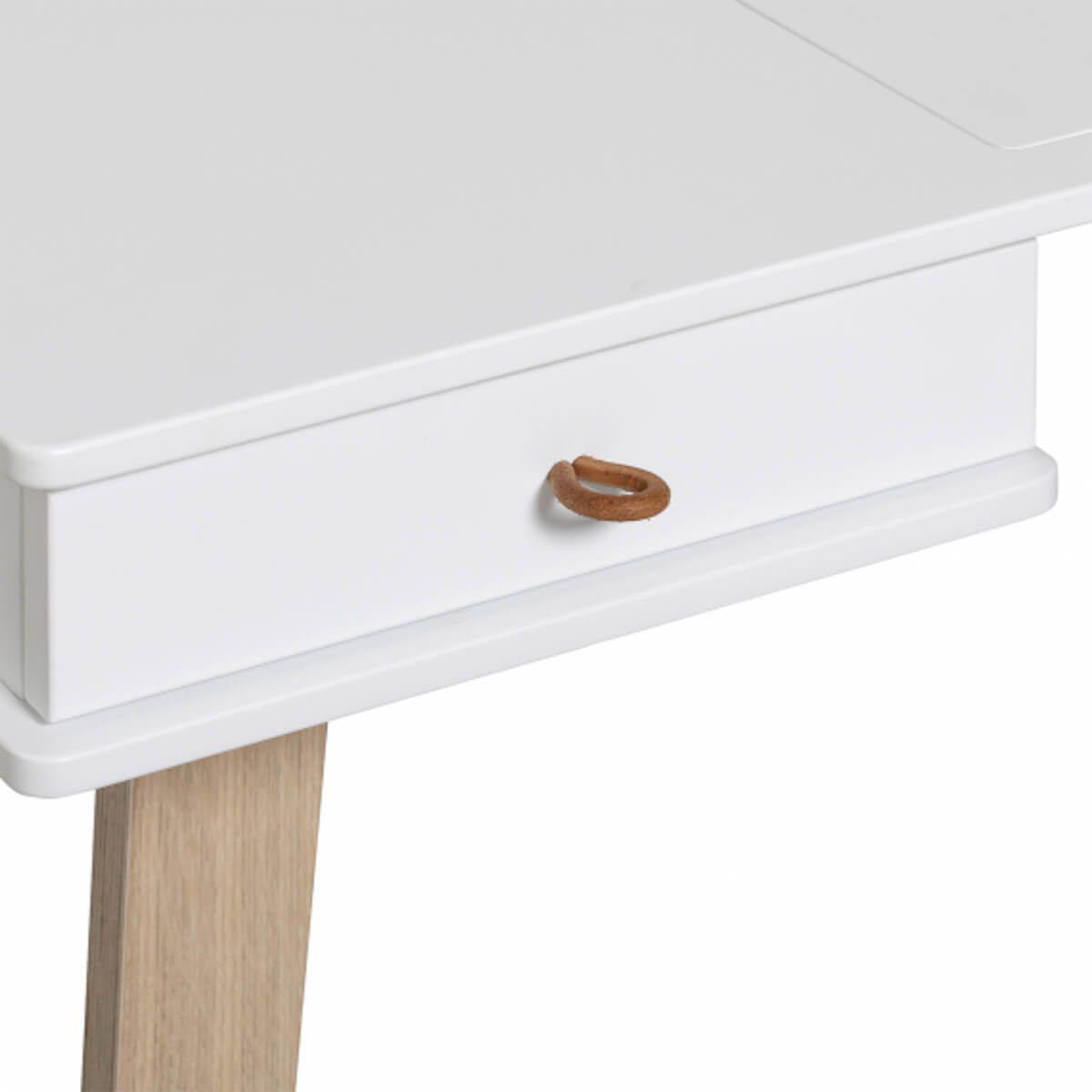 Bureau 66cm WOOD Oliver Furniture blanc-chêne