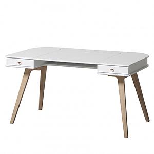 Bureau 66cm WOOD Oliver Furniture blanc-chêne