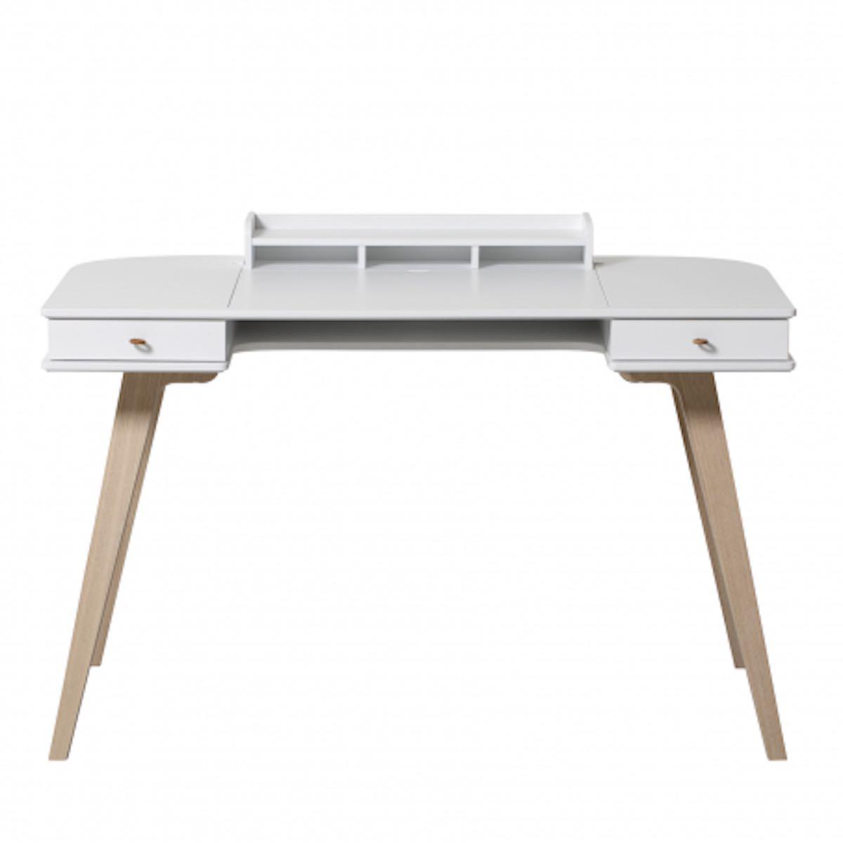 Bureau 72,6cm WOOD Oliver Furniture blanc-chêne