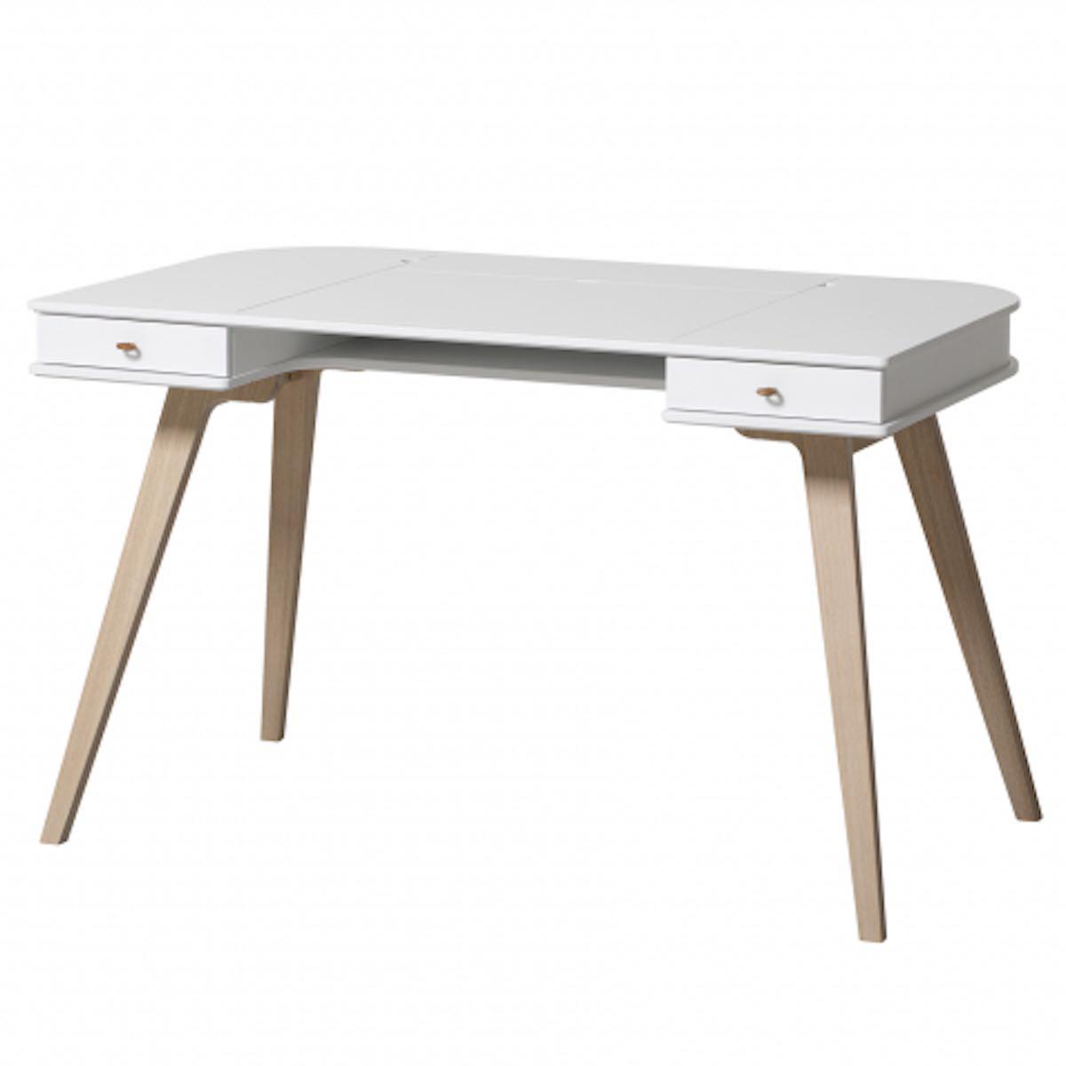 Bureau 72,6cm WOOD Oliver Furniture blanc-chêne
