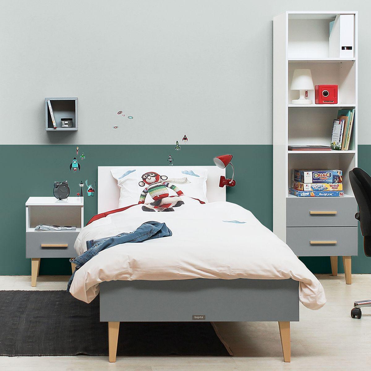 Bureau enfant EMMA Bopita blanc-gris