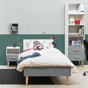 Bureau enfant EMMA Bopita blanc-gris