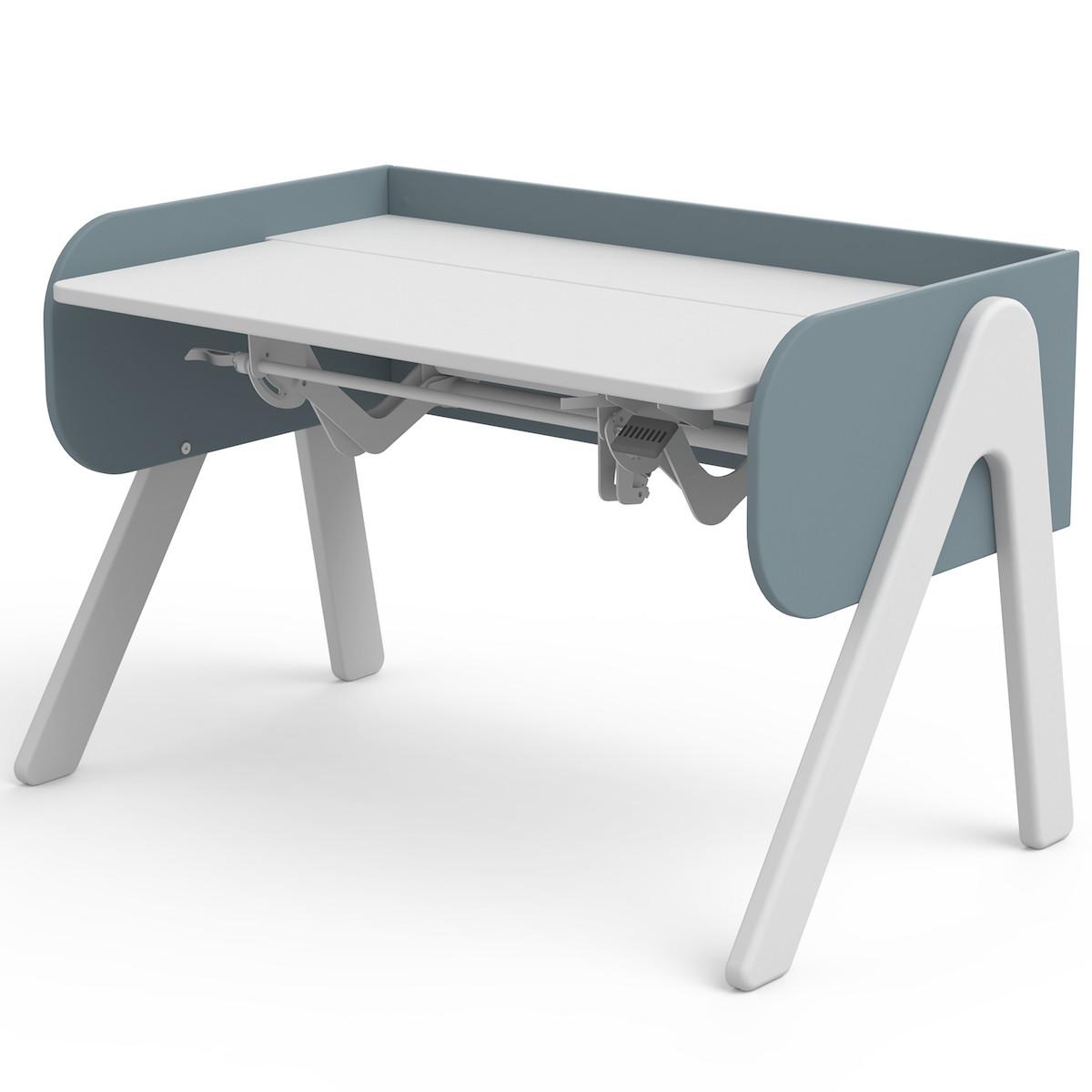 Bureau évolutif enfant WOODY Flexa blanc-frosty blue