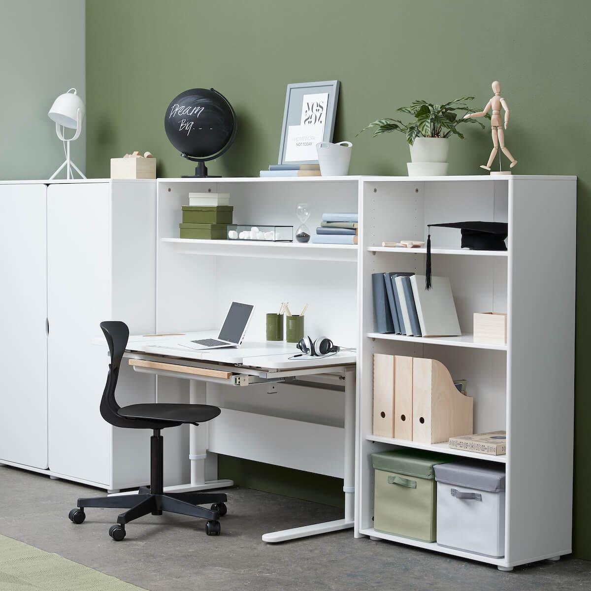 Bureau évolutif inclinable middle up MOBY Flexa blanc