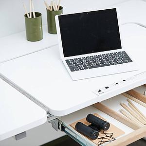 Bureau évolutif inclinable middle up MOBY Flexa blanc