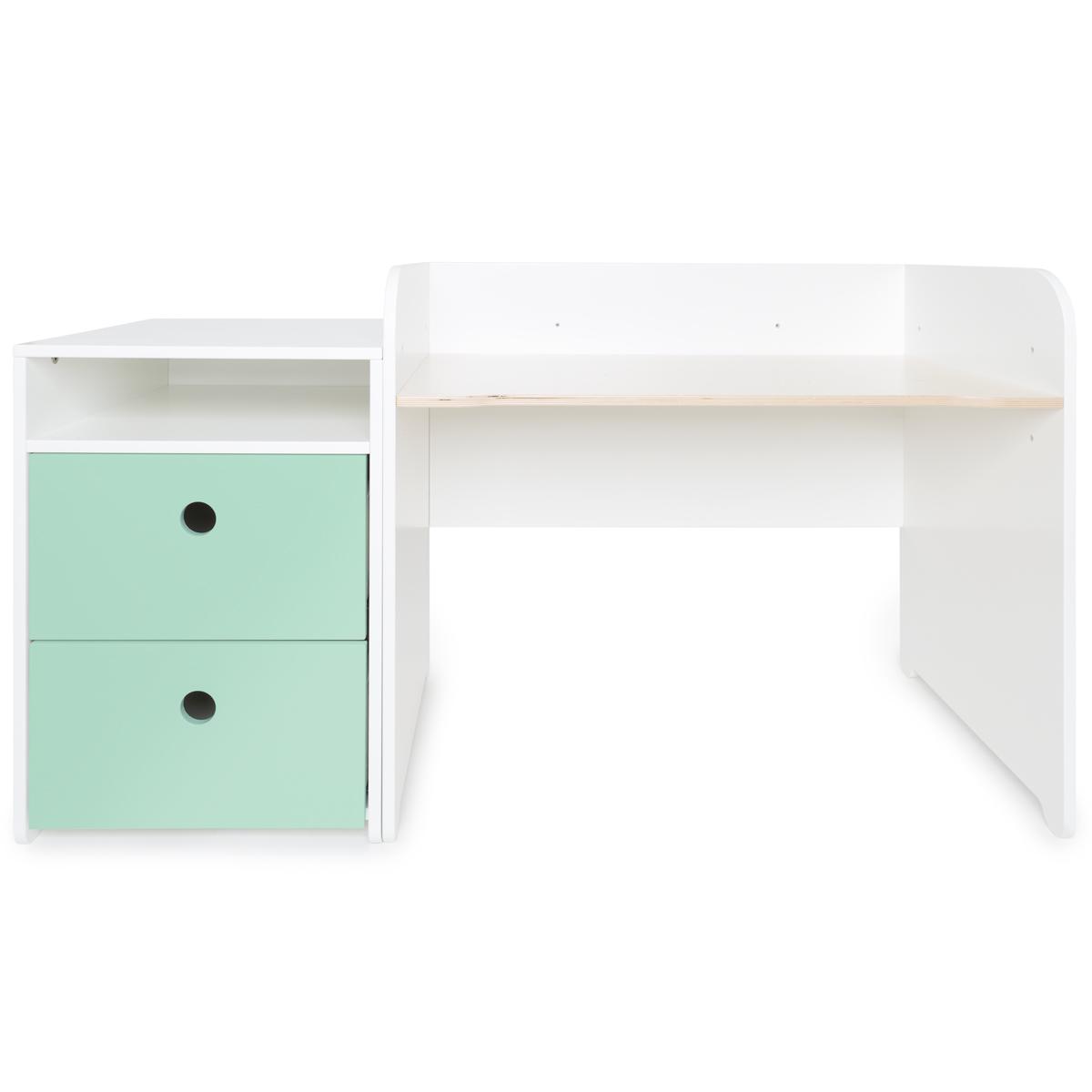 Bureau évolutif-petit meuble 2 tiroirs COLORFLEX Abitare Kids mint 