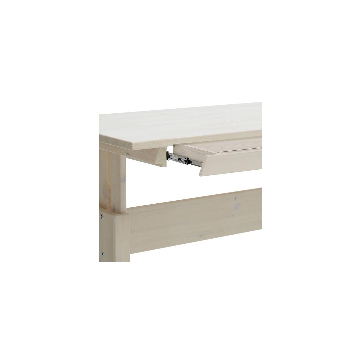 Bureau évolutif réglable 1 tiroir XL Lifetime blanchi