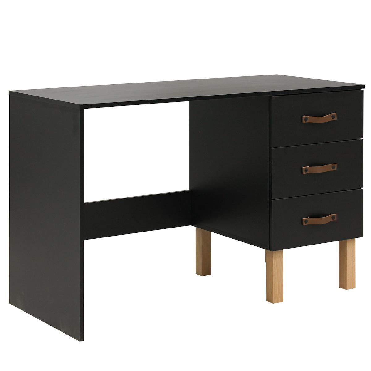 Bureau FLORIS Bopita Noir Mat-Naturel