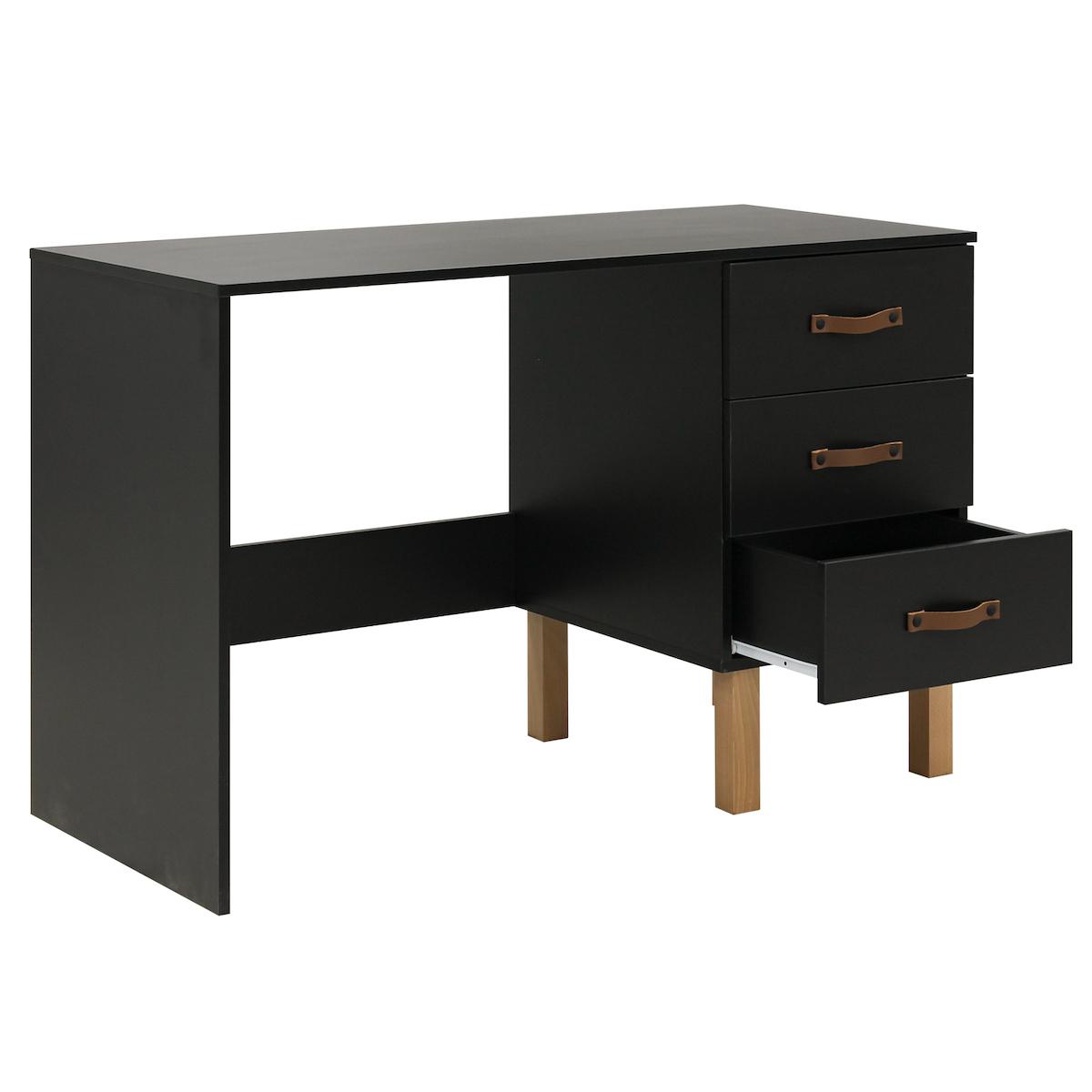 Bureau FLORIS Bopita Noir Mat-Naturel