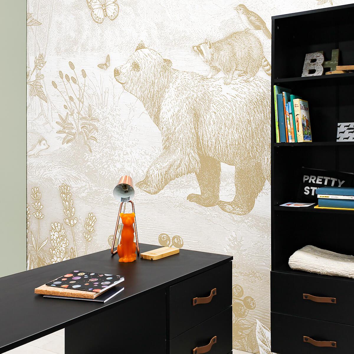 Bureau FLORIS Bopita Noir Mat-Naturel