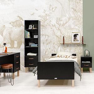 Bureau FLORIS Bopita Noir Mat-Naturel