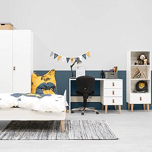 Bureau INDY Bopita blanc-naturel