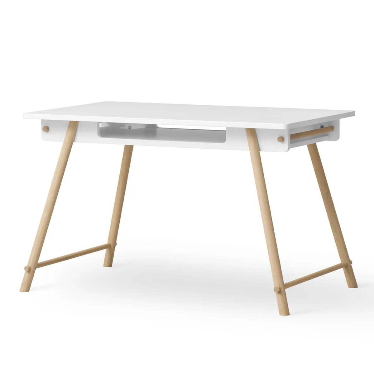 Bureau junior CAMP ajustable en hauteur Oliver Furniture blanc-chêne