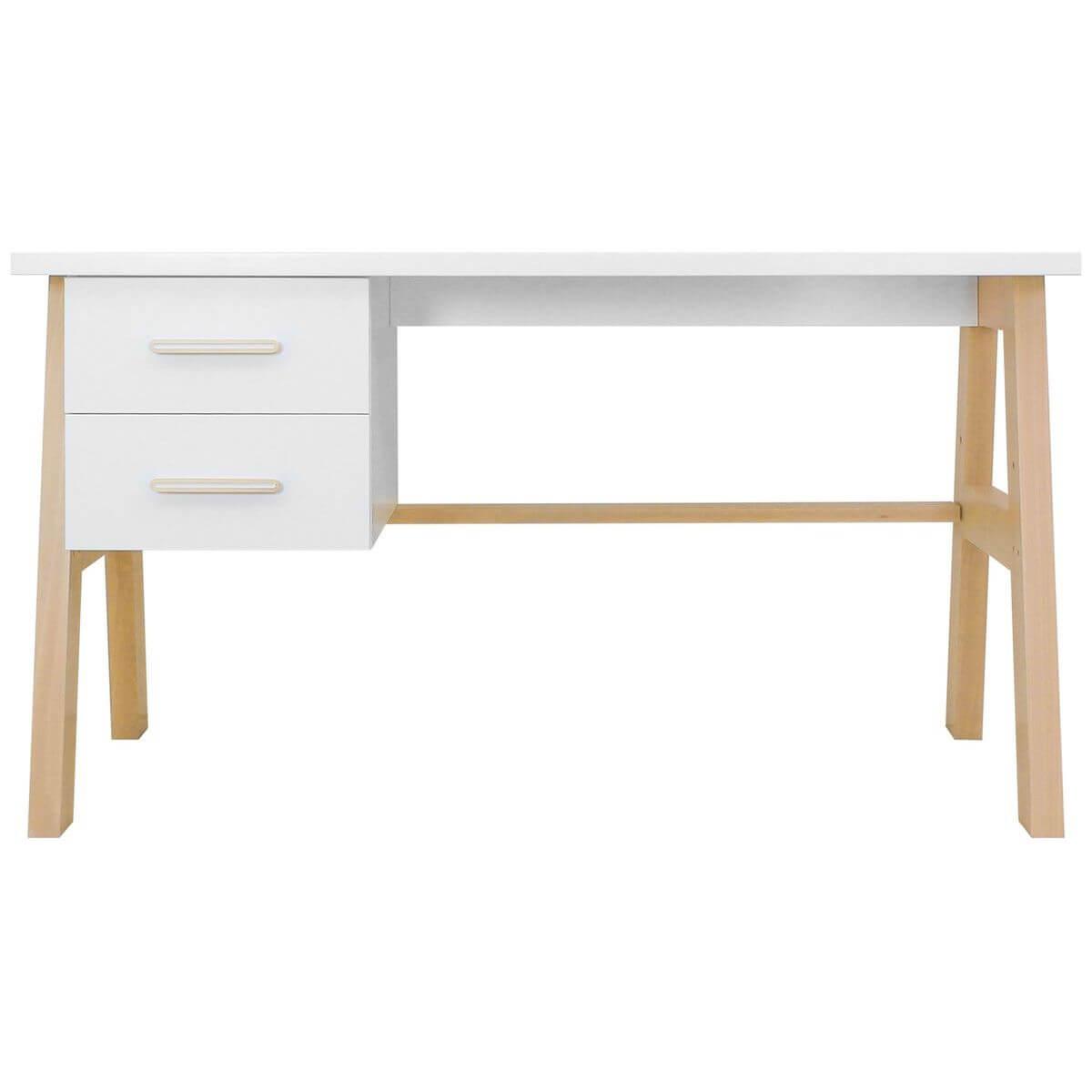Bureau LISA Bopita blanc-naturel 