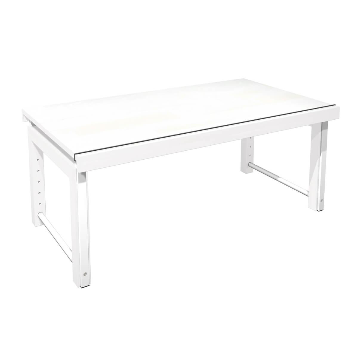 Bureau ZIGGY De Breuyn structure métal blanc-pieds hêtre blanc-plateau hêtre blanc