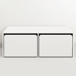 CABBY by Flexa Coffre 2 tiroirs Blanc