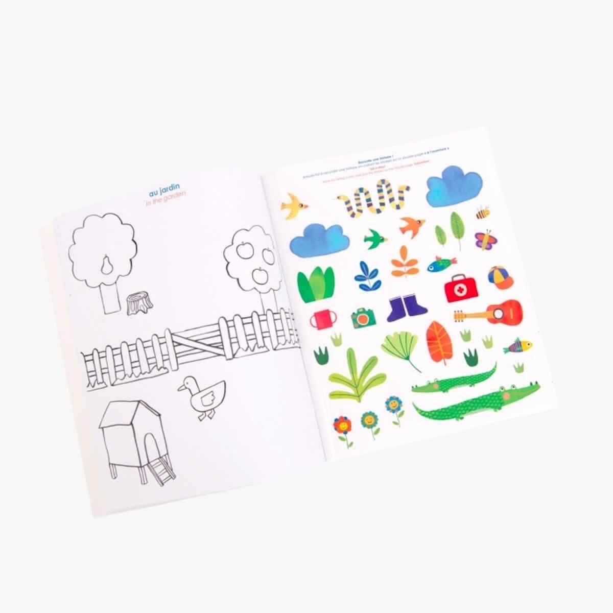 Cahier stickers 28 pages LES POPIPOP Moulin Roty