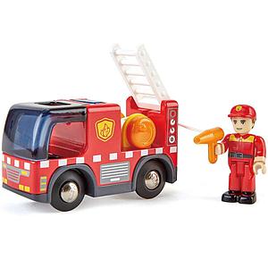 Camion de pompiers avec sirène FIRE TRUCK Hape 